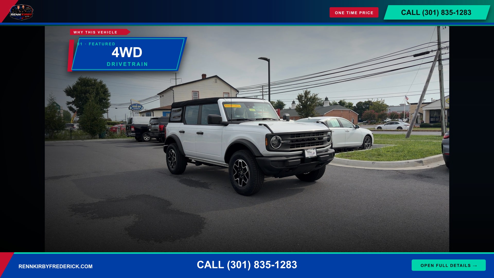 White 2023 Ford Bronco SUV / Crossover Four-Wheel Drive 10-Speed Automatic