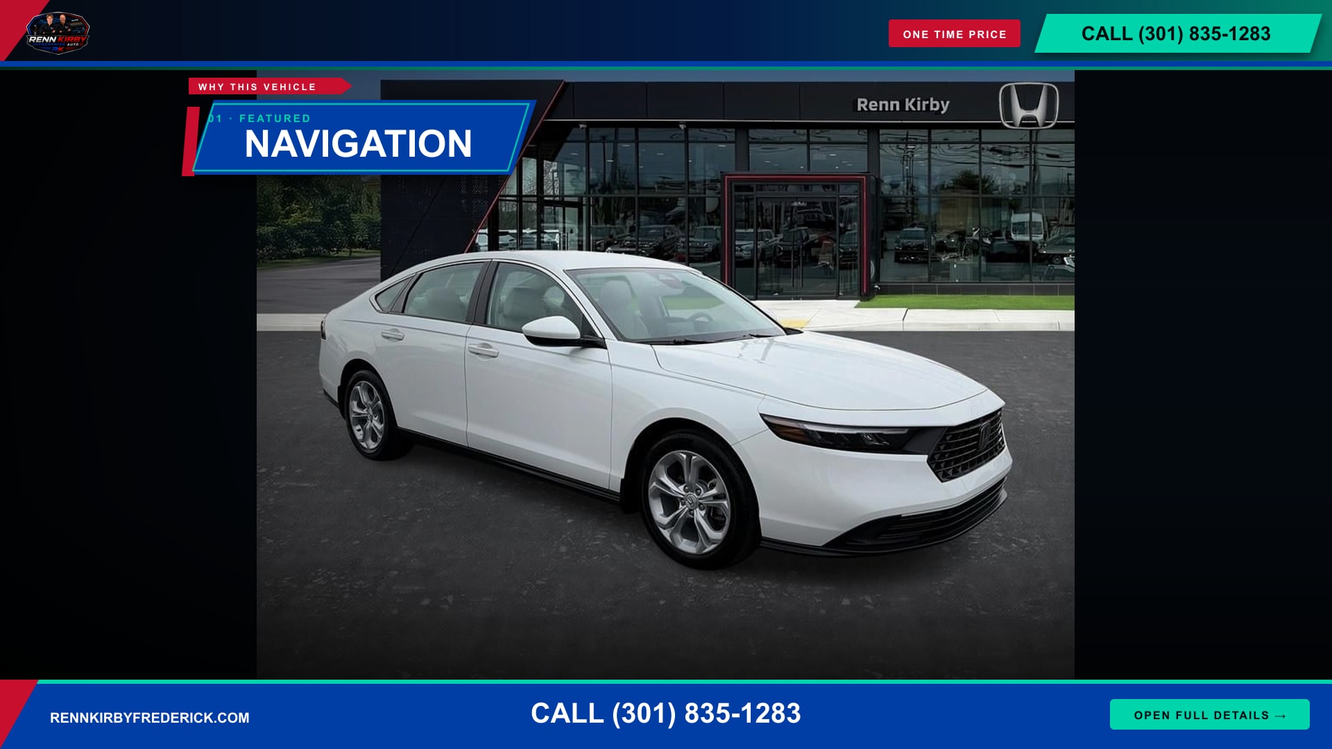 White 2023 Honda Accord Sedan Front-Wheel Drive Automatic