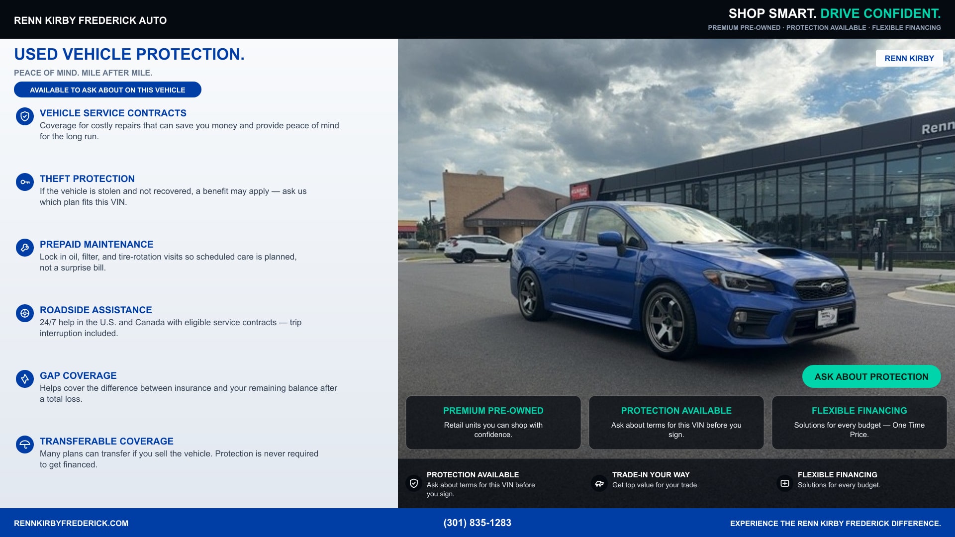 Blue 2020 Subaru WRX Sedan All-Wheel Drive Automatic